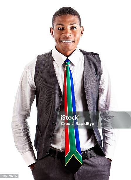 Emocionado Young Africanamerican Sonrisas Con Total Confianza Executive Foto de stock y más banco de imágenes de Africano-americano