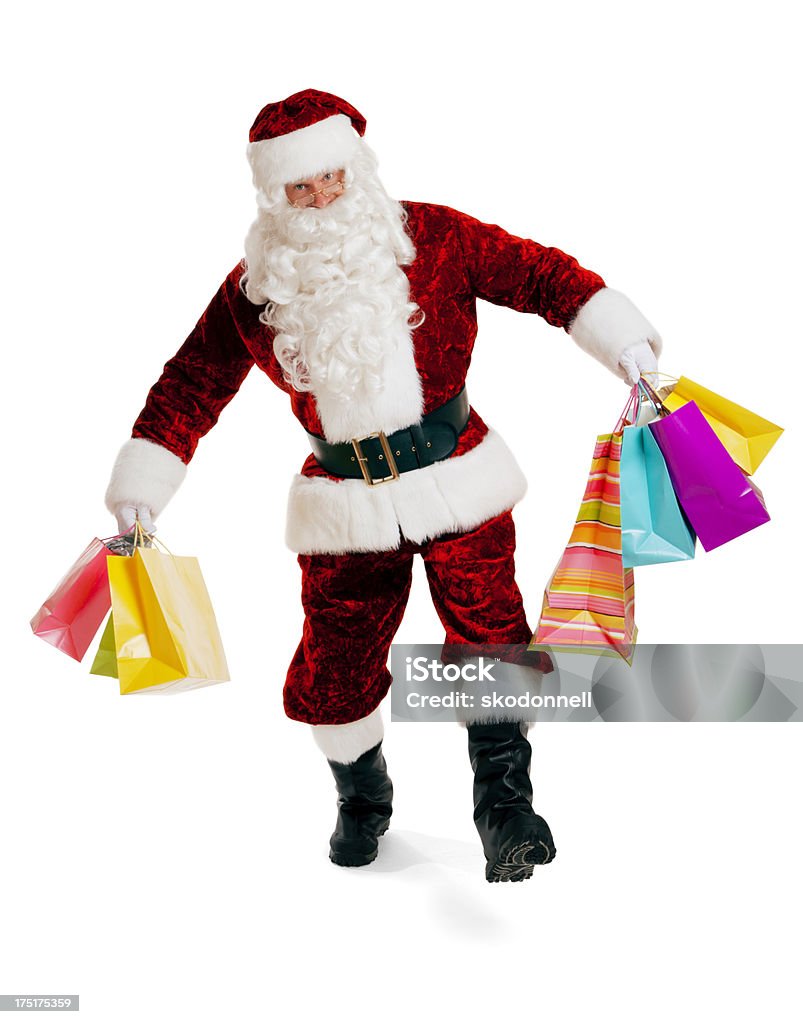 Feliz Papá Noel compras de Navidad - Foto de stock de Alegre libre de derechos