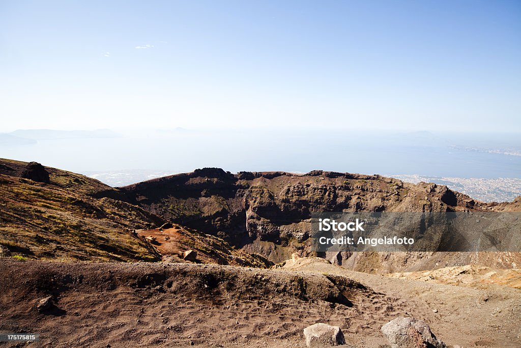 Crater of Mount Vesuvio Caldera Stock Photo