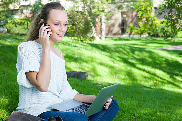 istock College Student Talking on a Mobile or Cell Phone. 175175984