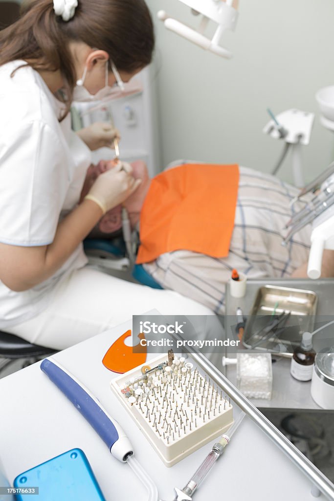 Paciente no dentista, escritório de Dentista - Royalty-free Adulto Foto de stock