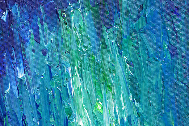 абстрактная живопись воды - fine art painting oil paint oil painting paintbrush стоковые фото и изображения