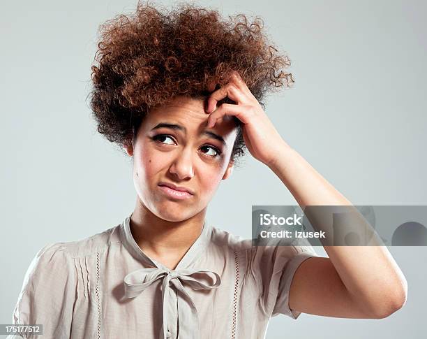 Worried Teen Girl Stock Photo - Download Image Now - One Woman Only, Women, African Ethnicity