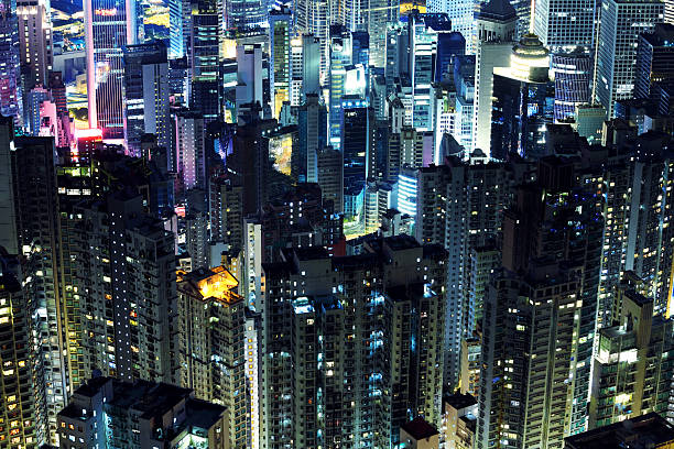istock Hong Kong crowded downtown at night 175178460