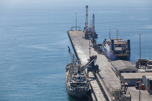 istock Cargo ships on commercial dock Istanbul, Turkey 175179509