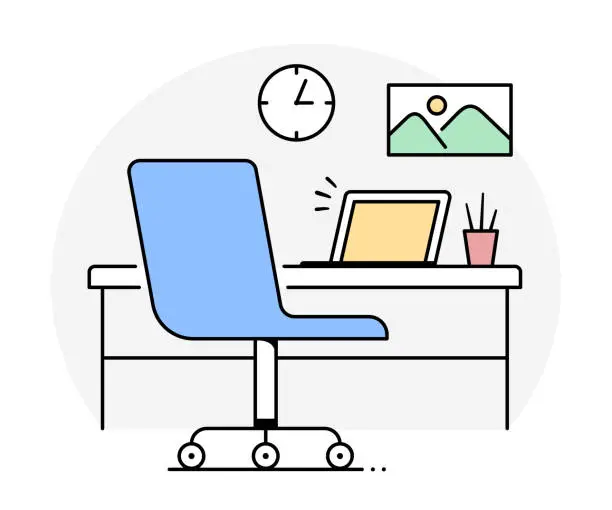 Vector illustration of Workspace Illustration