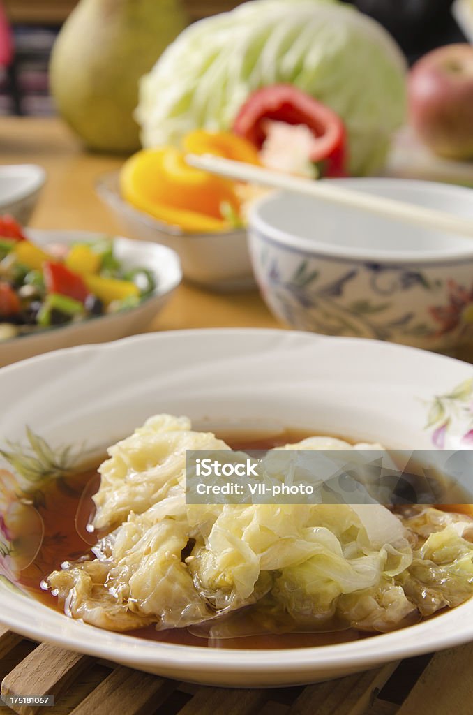 Gericht von Sellerie cabbage - Lizenzfrei Abnehmen Stock-Foto