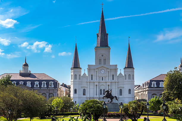 nowe orleans'saint louis cathedral - stonewall jackson zdjęcia i obrazy z banku zdjęć