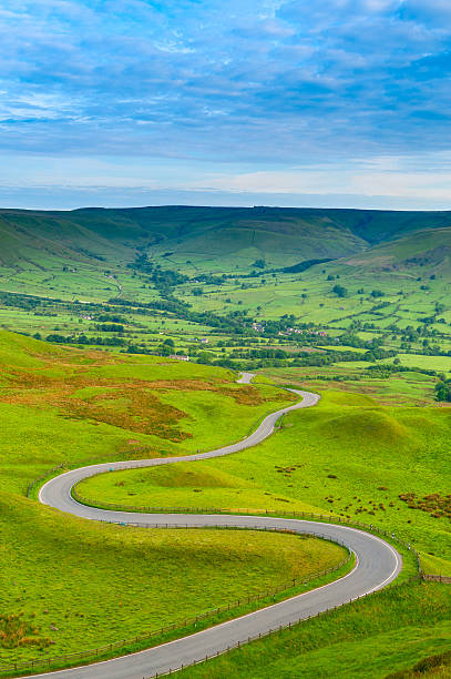 istock Edale Valley Road, Peak District National Park 175181382
