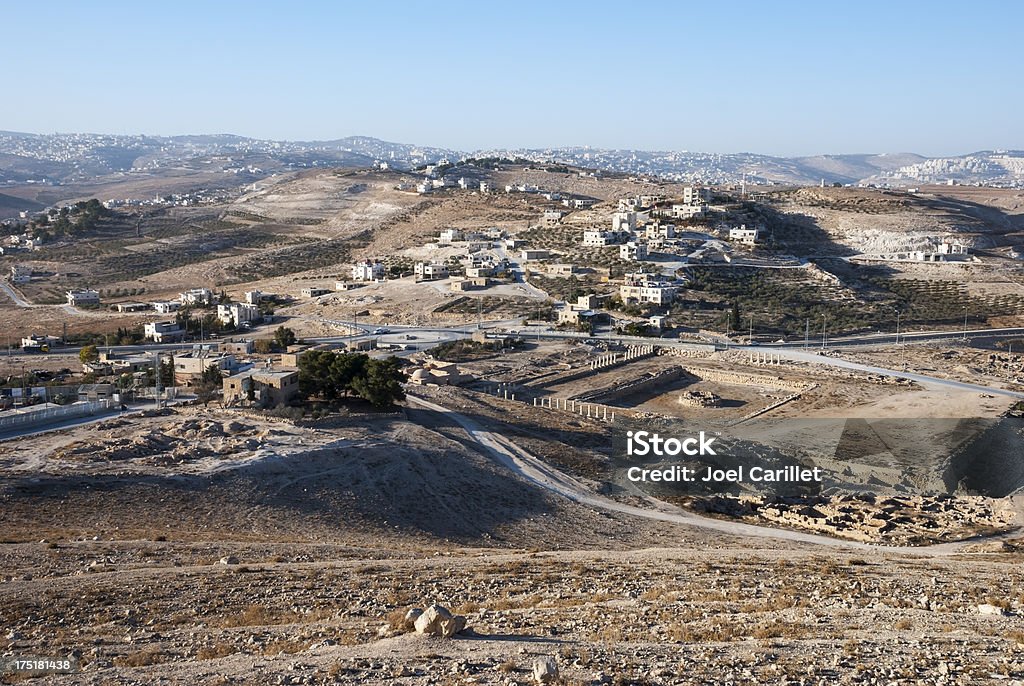 Vista da Cisjordânia Paisagem do Herodian - Royalty-free Base Militar Foto de stock