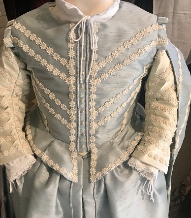 Replica of traditional Elizabethan costume bodice
