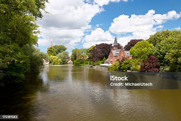 Minnewater House In Bruges Belgium Stock Photo - Download Image Now - Architecture, Belgium, Blue