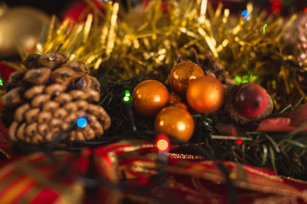 istock Christmas presents and Christmas lights. 1751816968