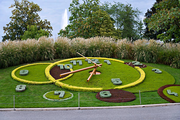 Suisse. Clock in Geneva, Switzerland