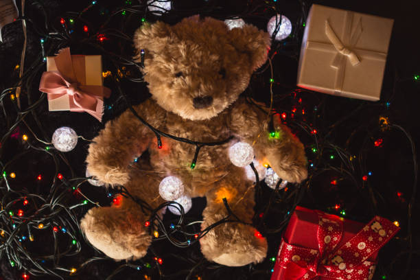 istock Christmas presents and Christmas lights. 1751818173