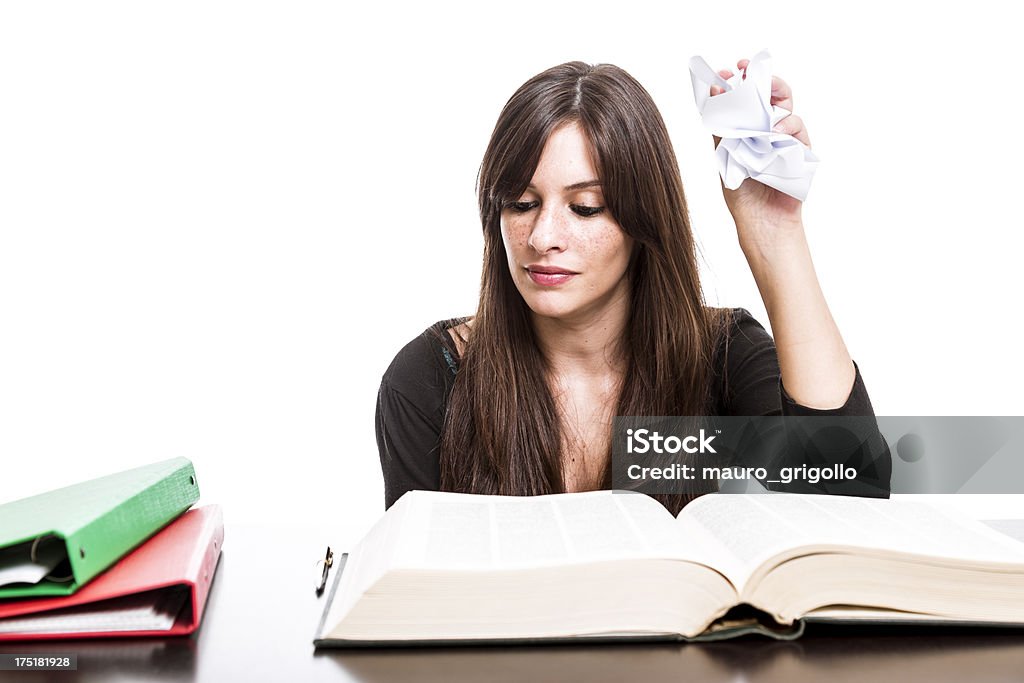 Studente esausto - Foto stock royalty-free di 30-34 anni