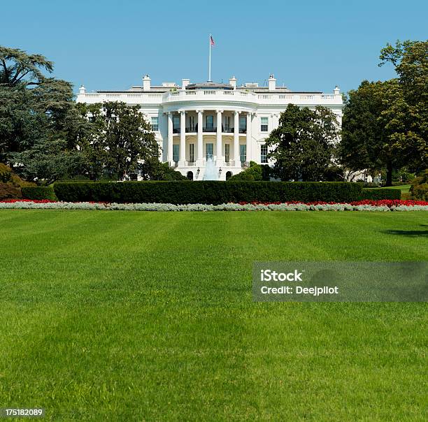 The White House Washington Dc In The Usa Stock Photo - Download Image Now - Blue, Building Exterior, Built Structure