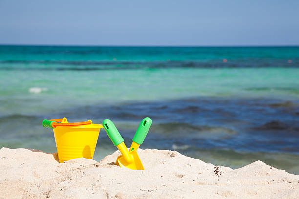 istock Kids' toys at the beach 175182450