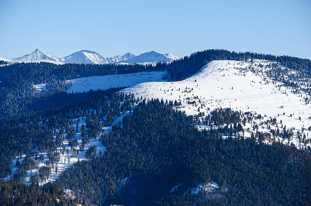 las pistas de esquí vail colorado - skiing colorado sawatch range usa fotografías e imágenes de stock