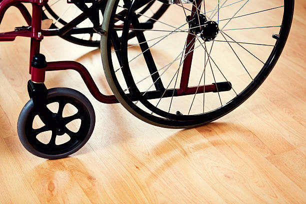 istock Looking at the small wheel that steers a wheelchair 175182463