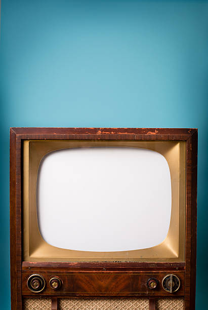 istock Vintage Wood Television Cabinet, Insert Your Own Ad 175182469