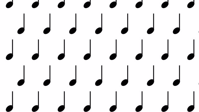 Wallpaper animation with swaying quarter notes (background transparent)