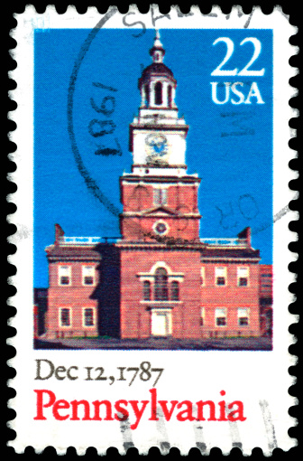 USA Postage Stamp: Pennsylvania, Dec 12, 1787