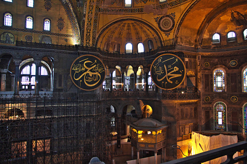 Istanbul, Turkey - 31 Oct 2014: Hagia Sophia in Istanbul, Turkey