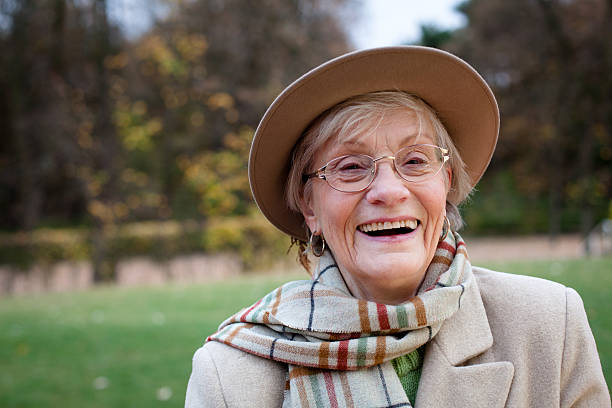 istock Portrait of a laughing elderly woman 175182996