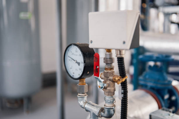 istock Pressure Gauge Close-Up in heating room 1751838472