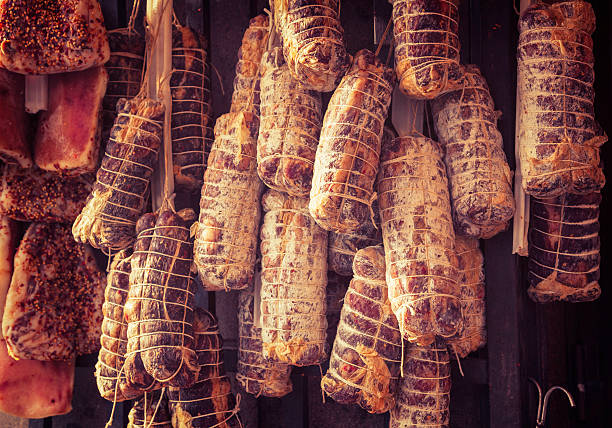 Sale of Italian salami