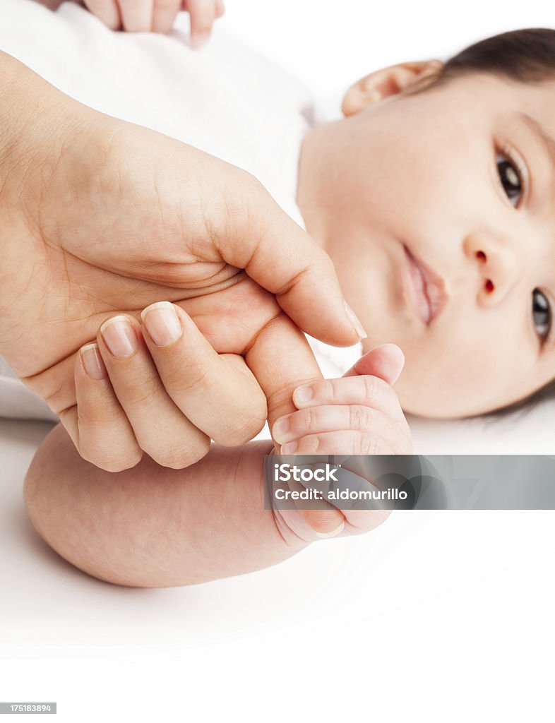 Baby Holding Her Mom Finger Stock Photo - Download Image Now ...