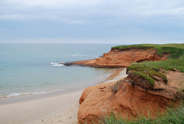 istock Red Sandstone Cliffs at Magdalen Islands, Quebec. 175184214