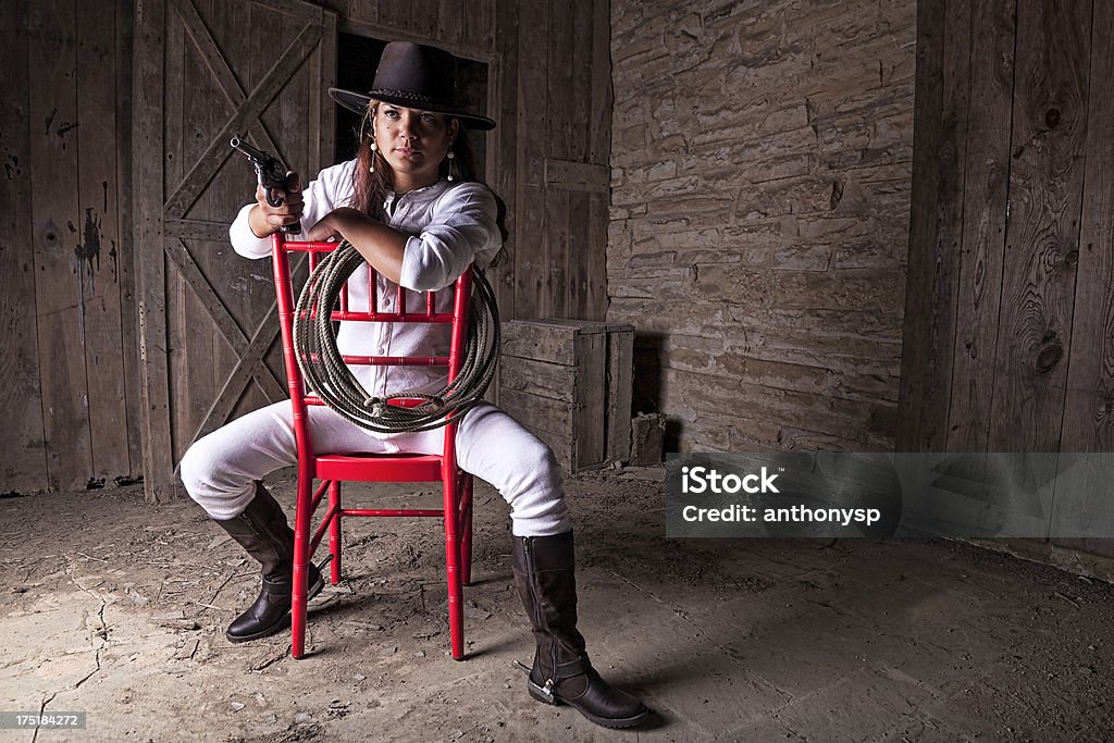Pistola sedia rosso - Foto stock royalty-free di Combinazione di lana da uomo