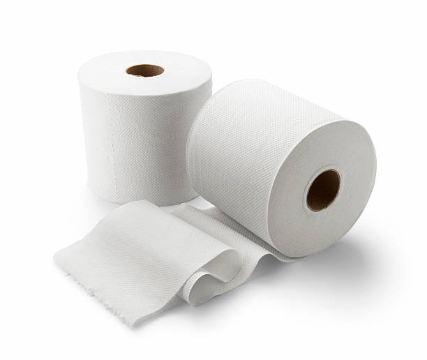 Two rolls of toilet paper on white background two rolls of toilet tissue isolated on white toilet paper photos stock pictures, royalty-free photos & images
