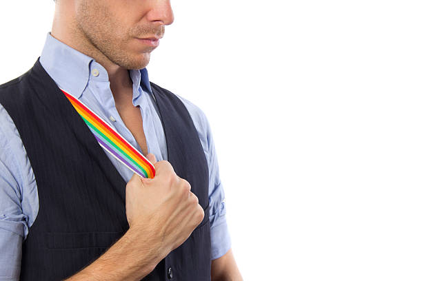 passeata gay no local de trabalho - homosexual gay pride business rainbow imagens e fotografias de stock