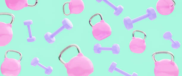 istock pastel colored dumbbells and kettlebells background 1751851317