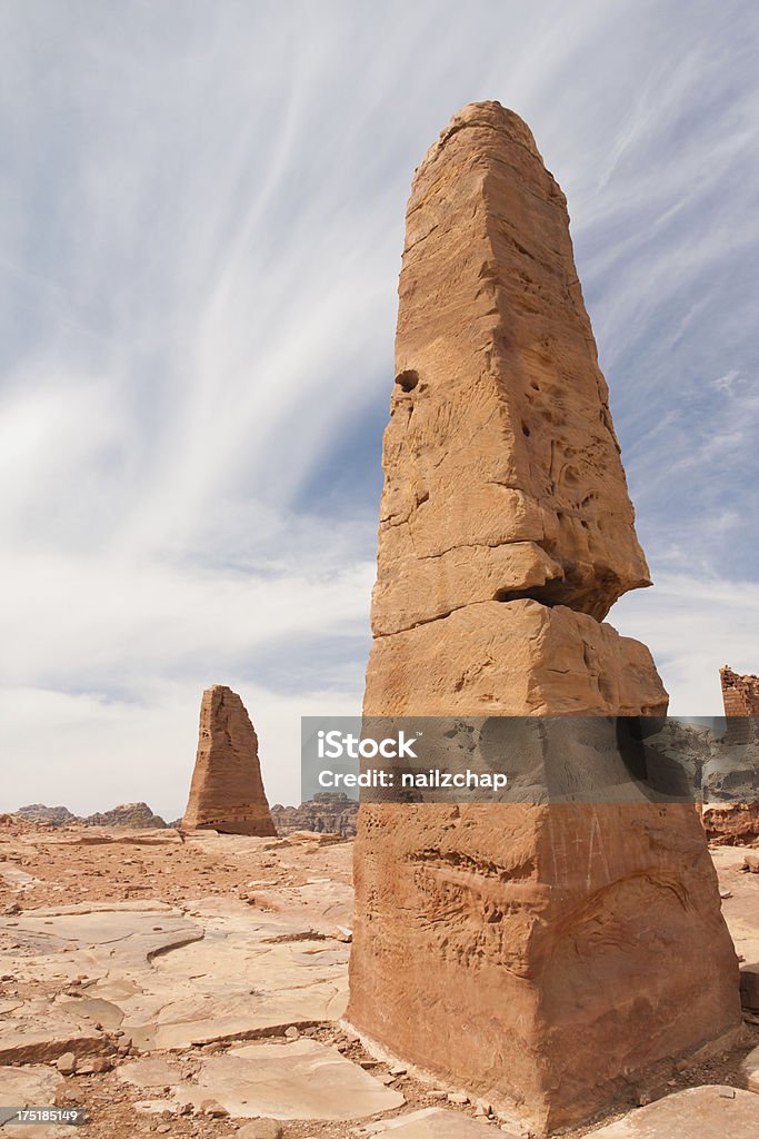 Obelisks en Petra en Jordania - Foto de stock de Aire libre libre de derechos