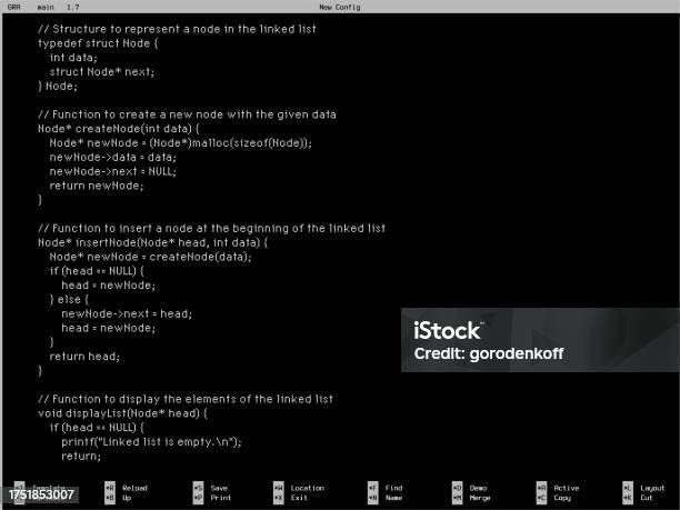 Nineties Operating System With Coding Terminal With Black Background ...