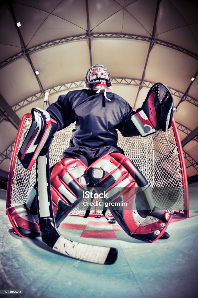 Little league Pista di hockey su ghiaccio-Schwenninger Wild Wings in corso - Foto stock royalty-free di Hockey