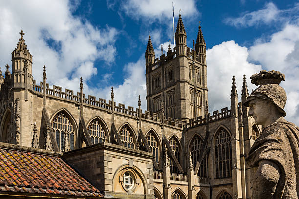 Roman Baths House Architecture, Bath, United Kingdom The Roman Baths museum architecture, Bath, UK roman baths stock pictures, royalty-free photos & images