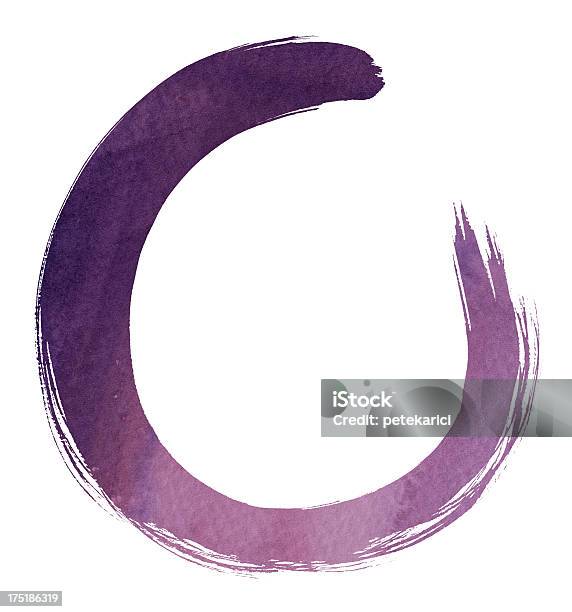 Roxo Circunferência - Arte vetorial de stock e mais imagens de Círculo Sumi - Círculo Sumi, Círculo, Pincelada