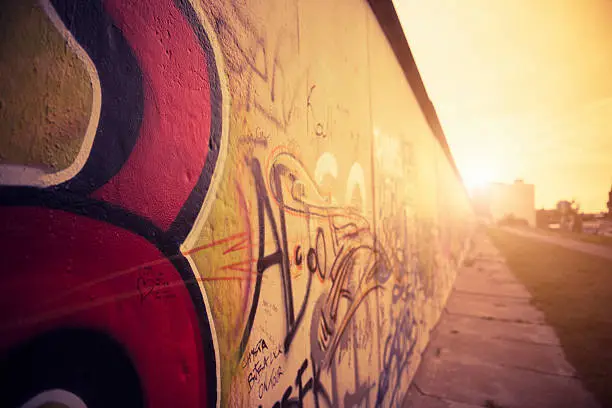 Photo of Abstract berlin wall graffiti - Germany