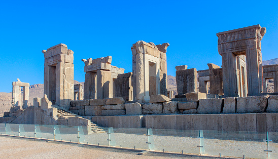 The Tachara, the ruins of the palace of king Darius, Persepolis, Iran