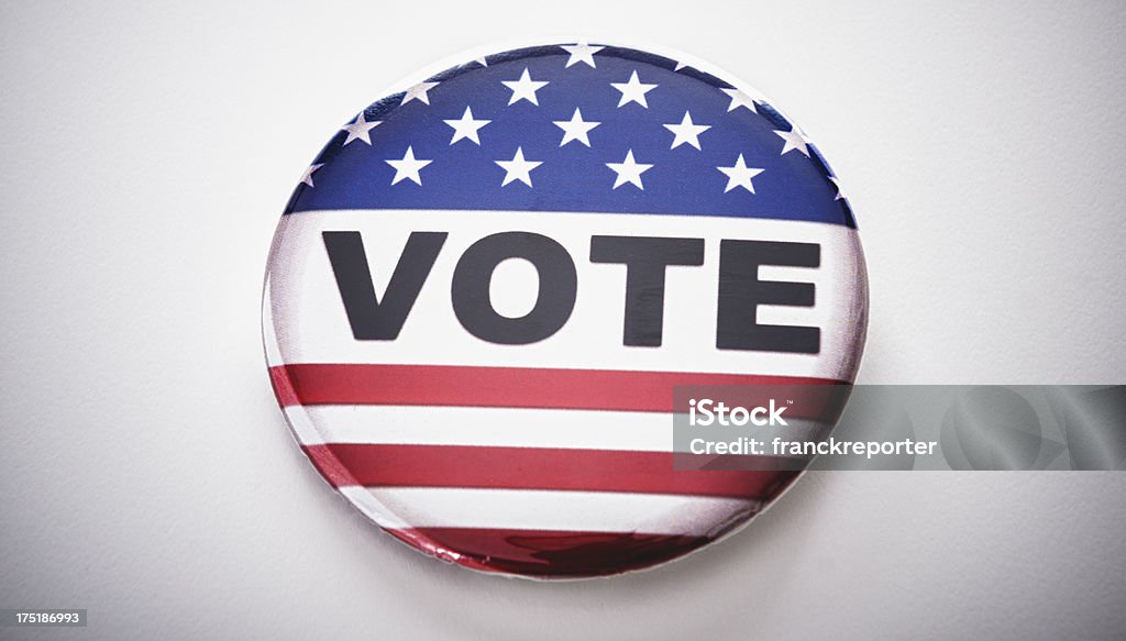 Botão de voto para as eleições de 2012 - Foto de stock de Get Out The Vote royalty-free