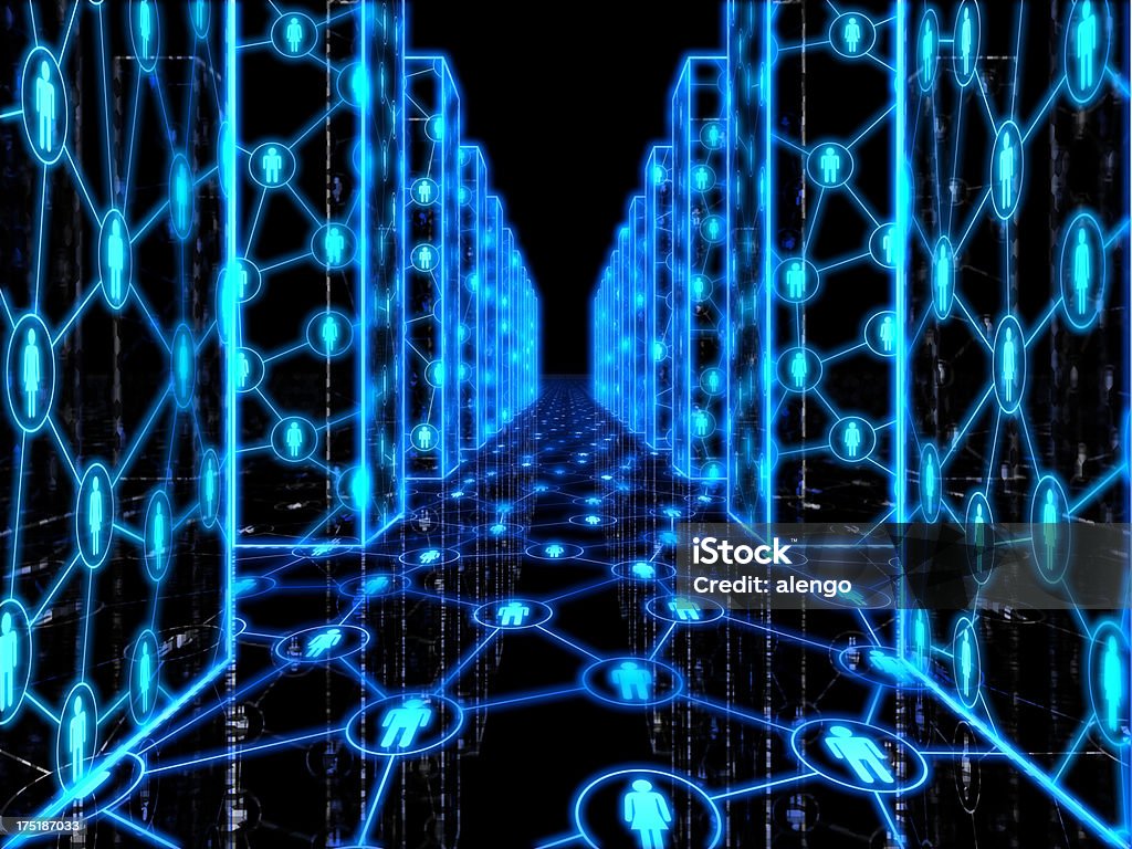 소셜 network - 로열티 프리 3차원 형태 스톡 사진
