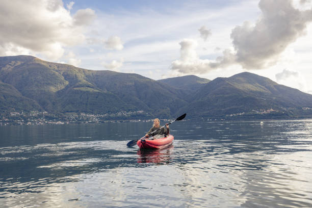 istock Female kayaking on a lake 1751870866