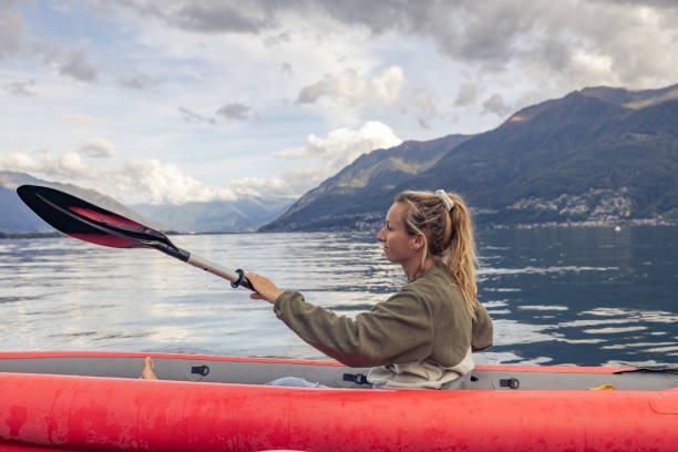 istock Female kayaking on a lake 1751872055