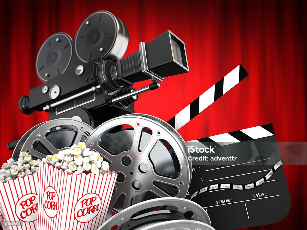 Kino-Hintergrund - Lizenzfrei Kinofilm Stock-Foto