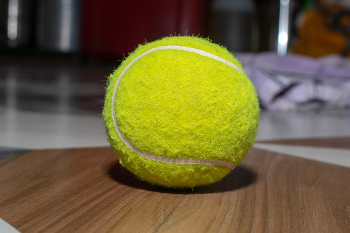 Photo of three tennis balls. White background